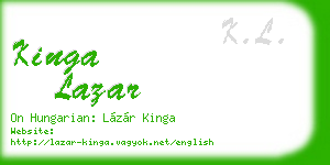 kinga lazar business card