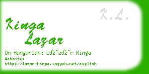 kinga lazar business card